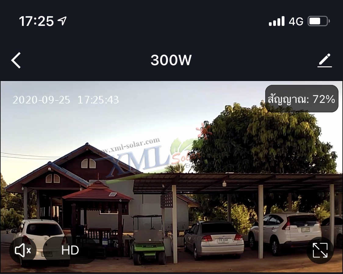 ไฟสปอตไลท์โซล่าเซลล์ 300 W. รุ่น Smart IOT With CCTV Camera (เเสง : ขาว)