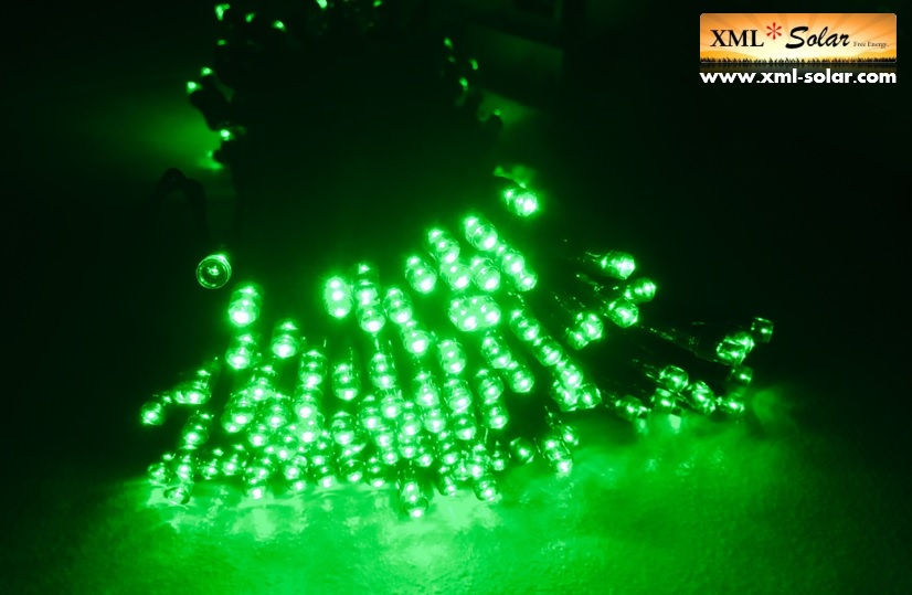 ไฟกระพริบโซล่าเซลล์ 200 LED (8 ฟังก์ชั่น) (เเสง : สีเขียว)