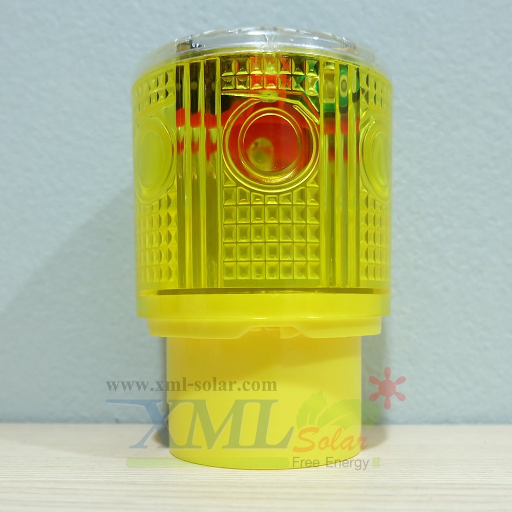 ไฟเตือนกรวยจราจร ฉุกเฉิน พลังงานเเสงอาทิตย์ (เเสง : สีเหลือง)