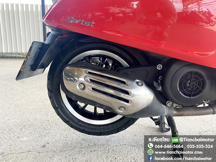 ★ฟรีดาวน์★VESPA SPRINT125IGET ABS ปี66 สีแดง ชุดสีสวยเป๊ะ วิ่งเพียง 9900 กิโล เครื่องเดิมดี ขับขี่คล่องตัว ราคา 79,900