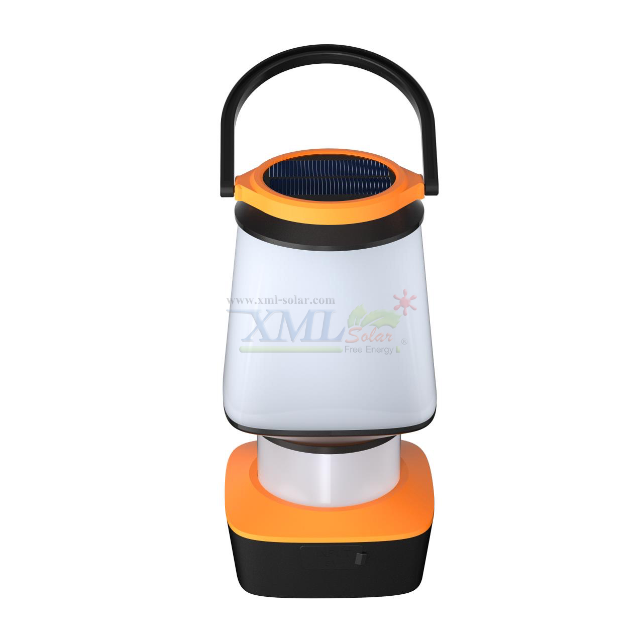 โคมไฟตะเกียงโซล่าเซลล์(สีส้ม) (เลือกเปิดเเสง ขาว / เหลือง / หลากสี ได้)