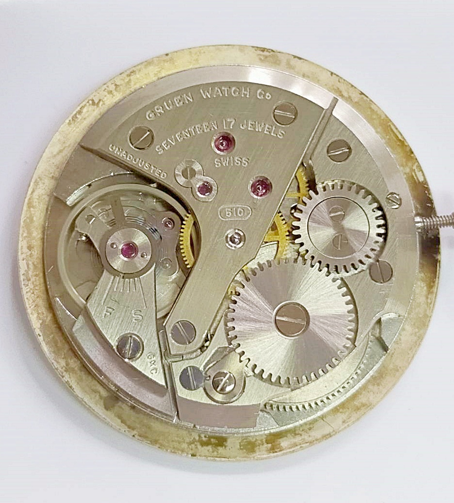 นาฬิกาเก่า GRUEN ไขลานสองเข็มครึ่ง