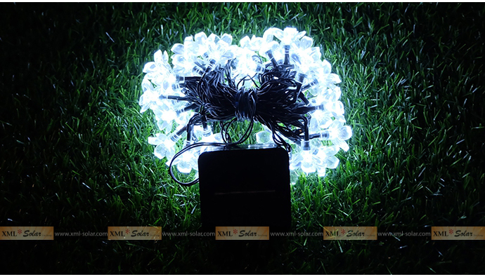 ไฟกระพริบโซล่าเซลล์ รูป ดอกไม้ 50 ดอก (เเสง : ขาว)