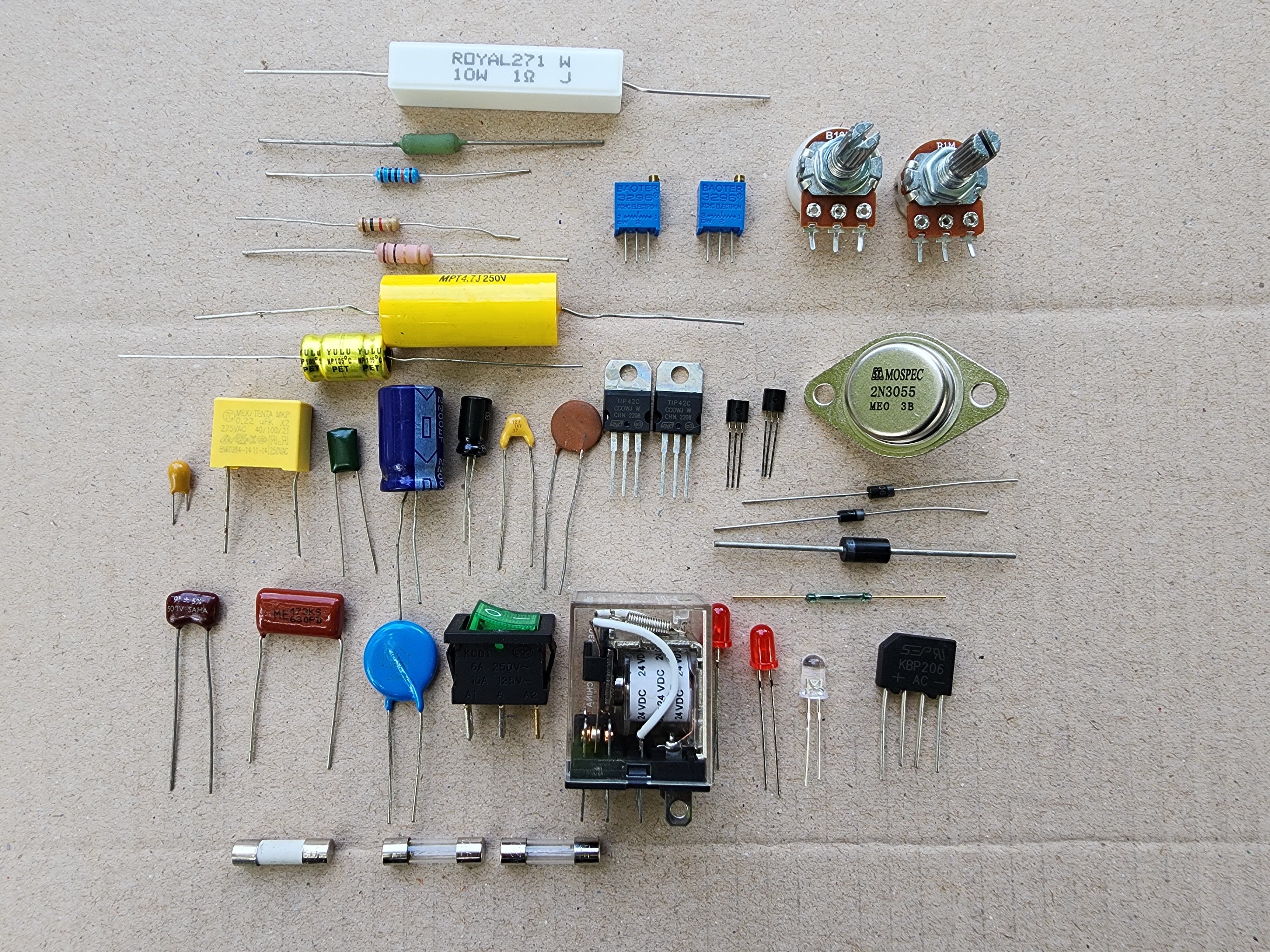 basic electronics electronics components images resistor capacitor Diode transistor LED Fuse relay