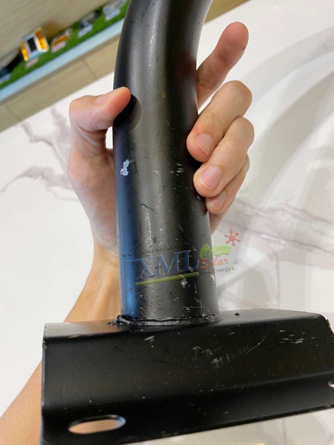 ขายึดโคมไฟ UFO ปลาย 3 นิ้ว แบบโค้ง (มีรอยขูดขีด)