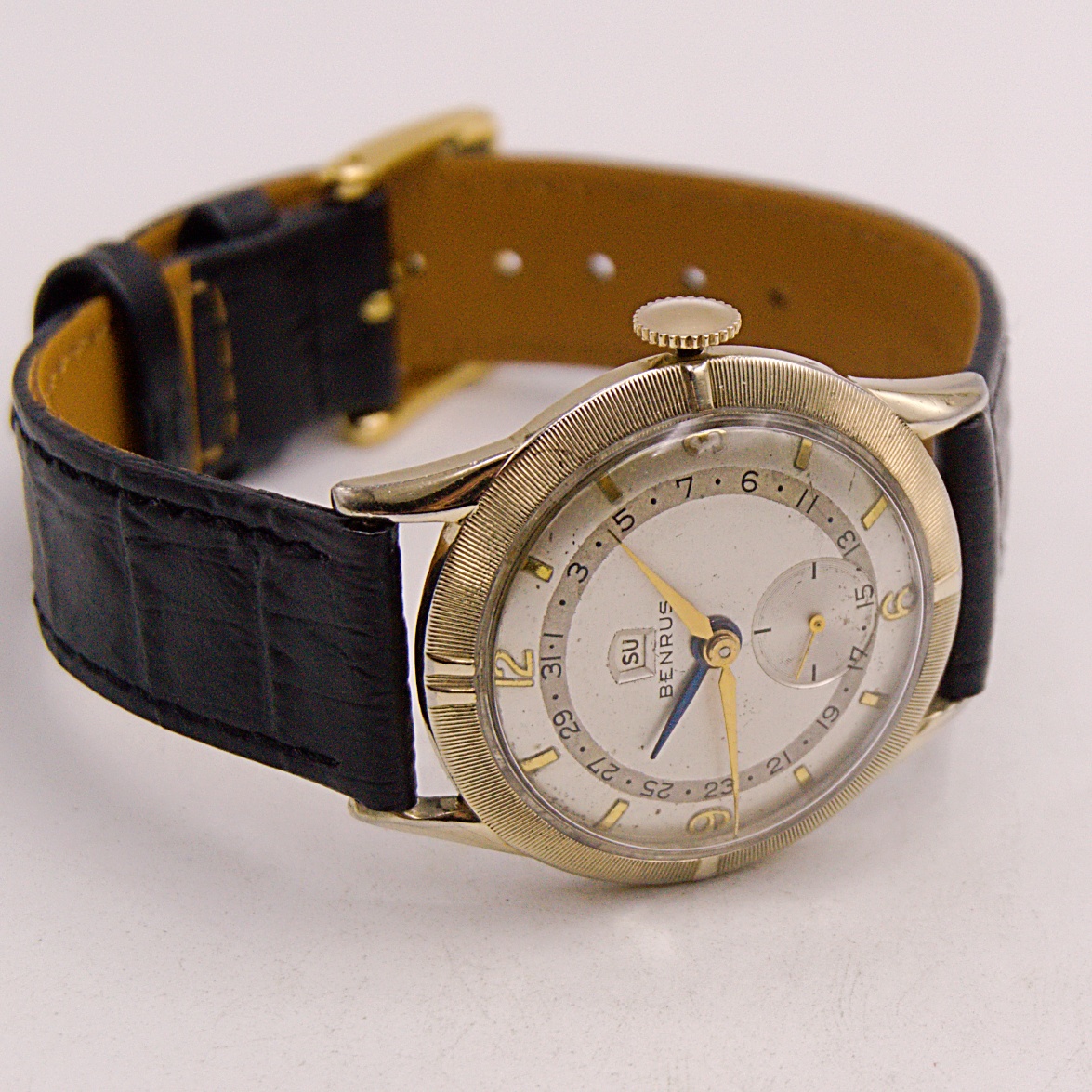 นาฬิกาเก่า BENRUS POINTER DATE ไขลาน