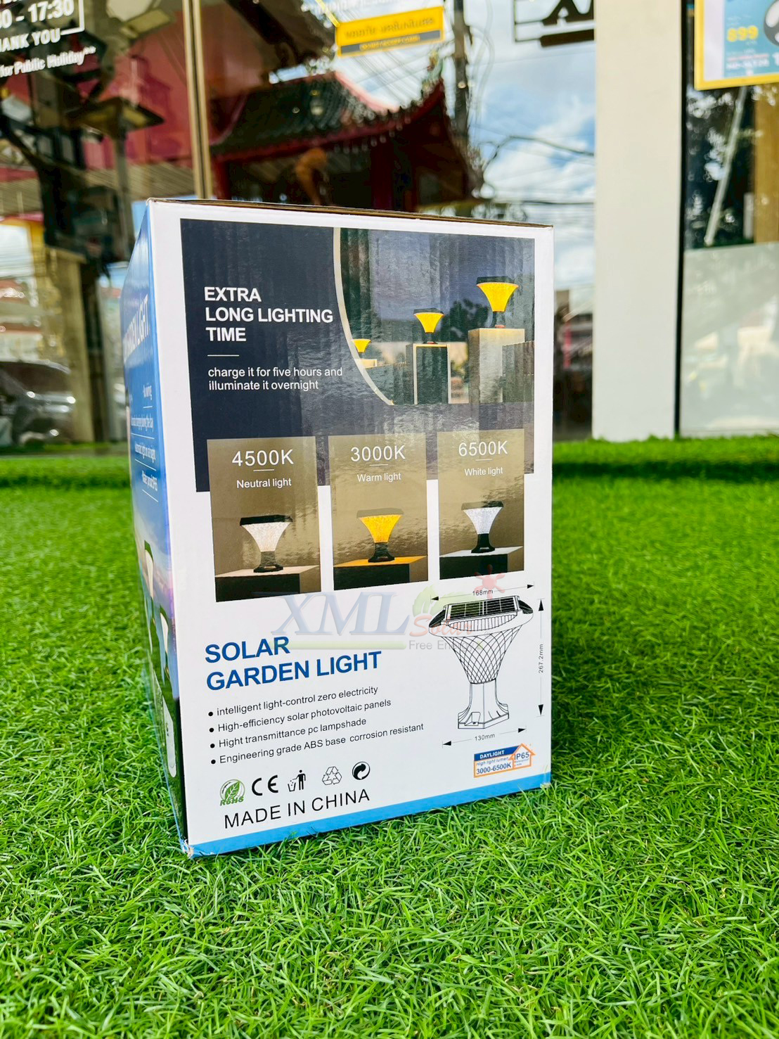 โคมไฟหัวเสาโซล่าเซลล์ รุ่น JD-X29 (เปิดได้ 3 แสง)