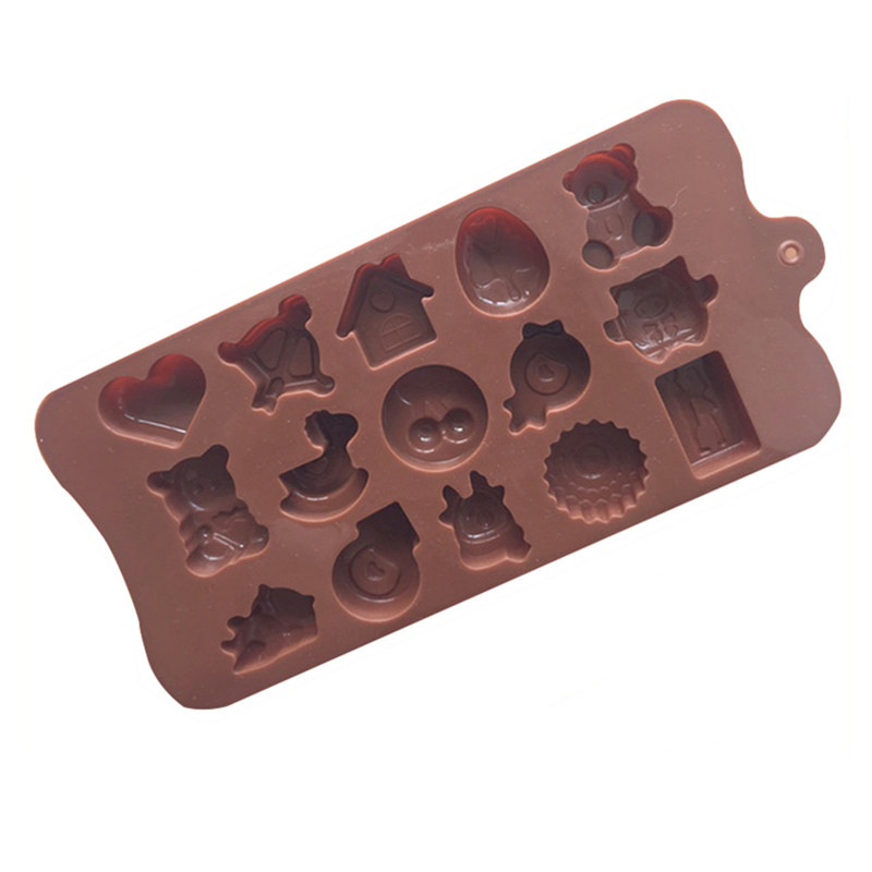 แม่พิมพ์ขนม พิมพ์ซิลิโคน พิมพ์วุ้น พิมพ์ขนมชั้น พิมพ์สบู่ รูปการ์ตูน 15 ช่อง