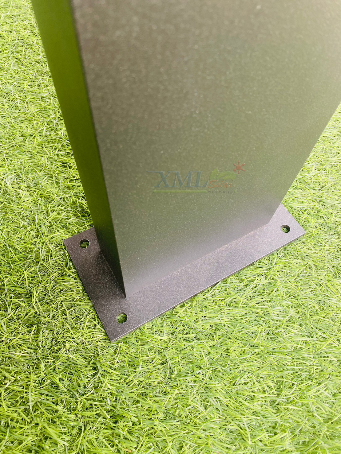 ไฟตั้งพื้นโซล่าเซลล์ ทรงงอ (แสง : เหลืองวอมไวท์)