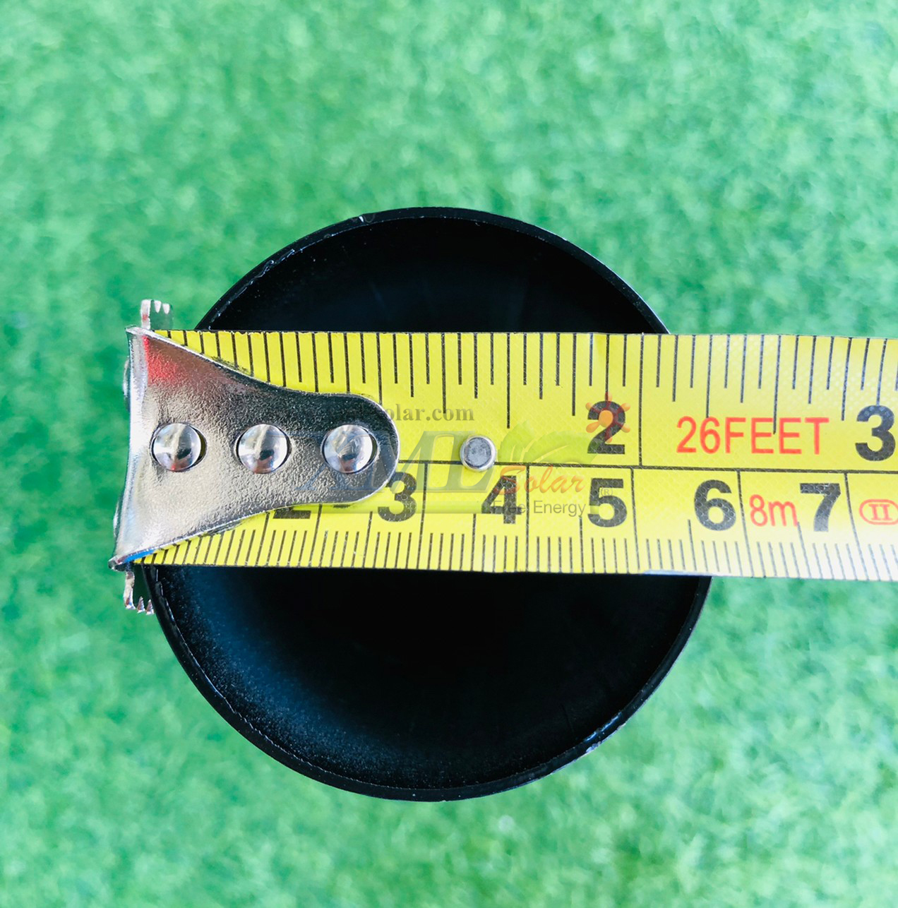 เสาไฟสนาม เหล็กพ่นสีดำ สูง 2.6 เมตร (ปลาย 2 นิ้ว)