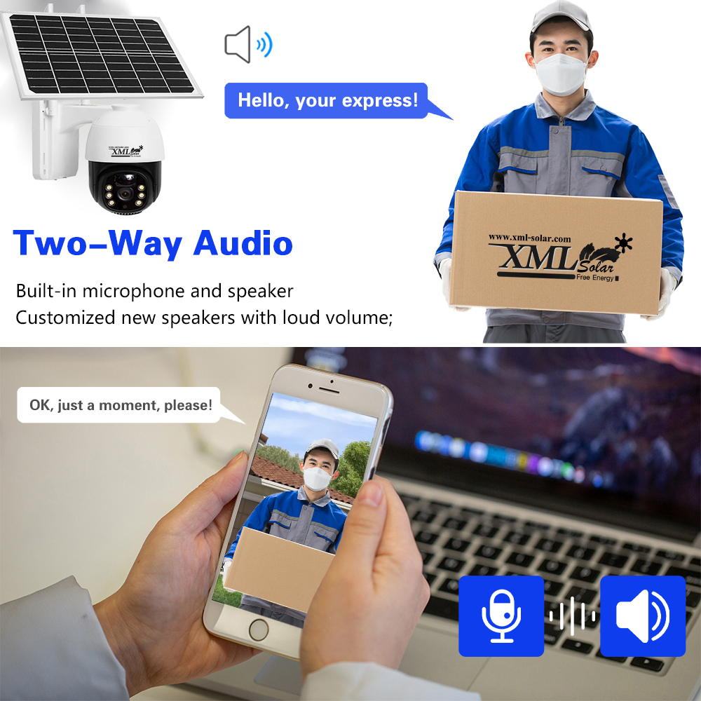 กล้องวงจรปิดโซล่าเซลล์ 4MP EseeCloud (4G) Solar CCTV Camera With 4G รุ่น SCG401P10