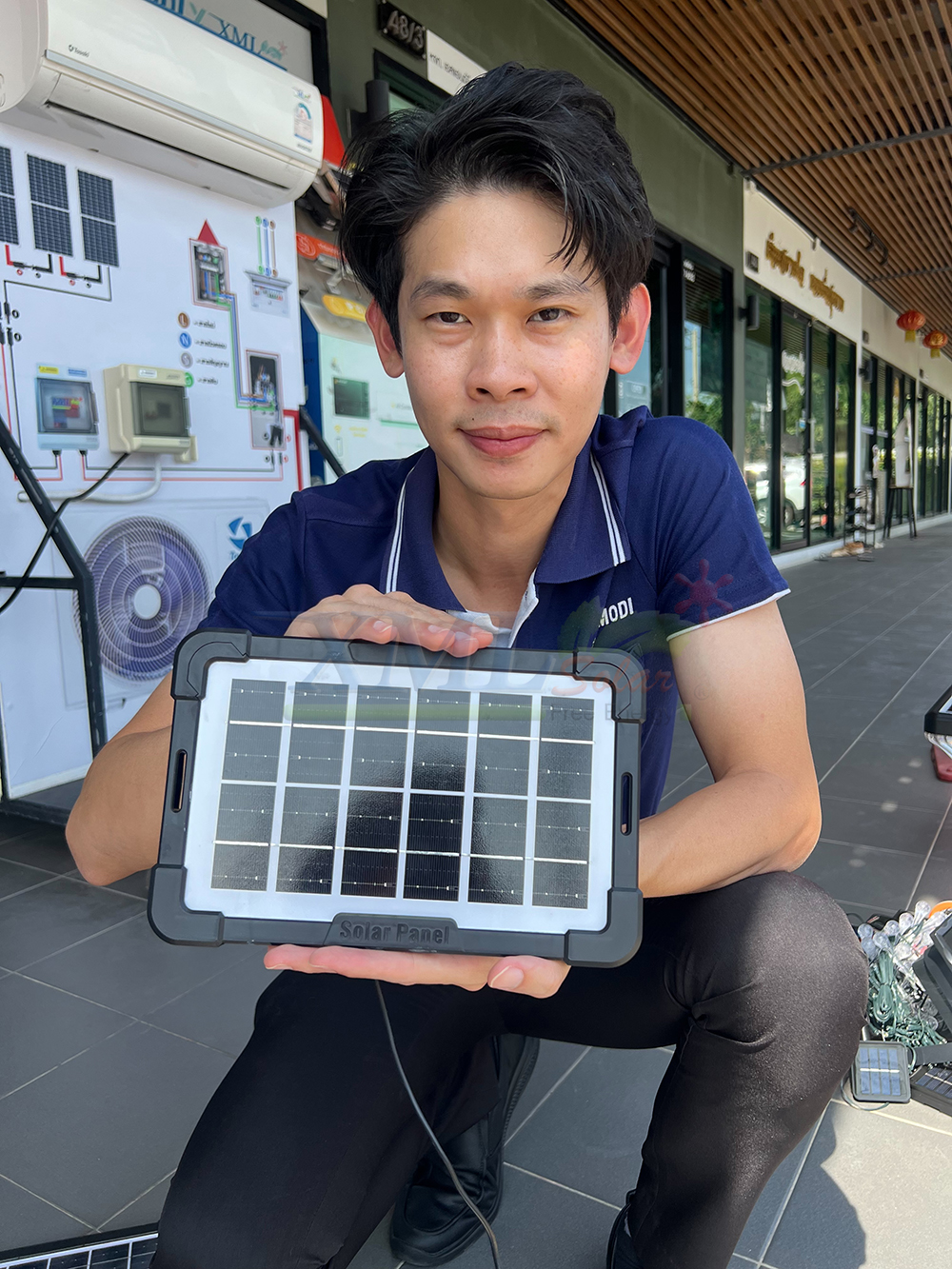 แผงโซลาร์เซลล์ 6V 4W แผงชาร์จพลังงานแสงอาทิตย์แบบพกพา พร้อมสาย USB