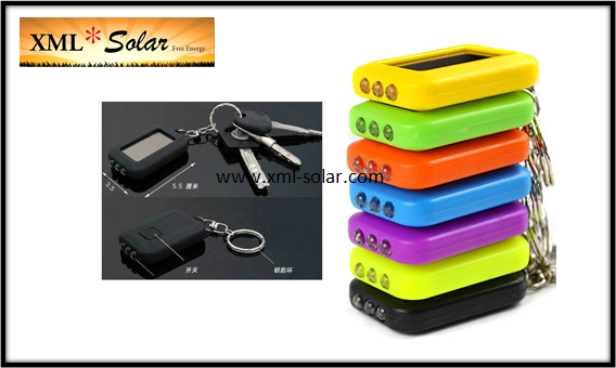 พวงกุญแจไฟฉายโซล่าเซลล์ 3 LED (คละสี ได้รับ 1 ชิ้น)