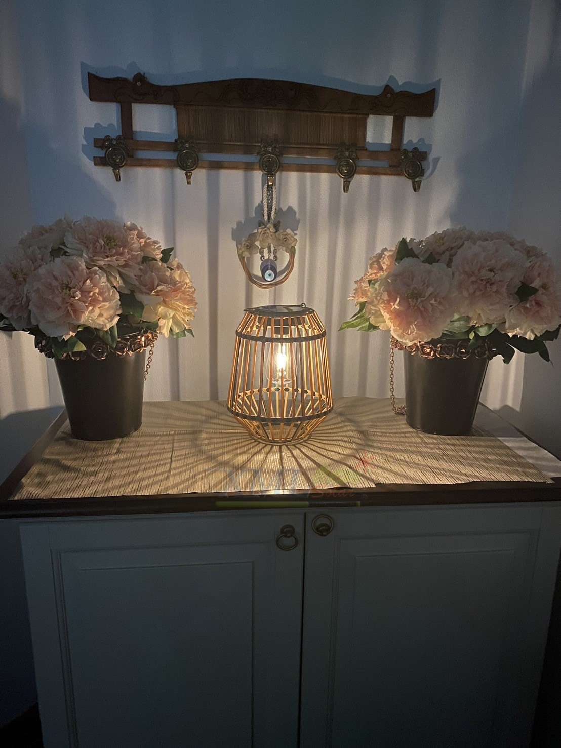 โคมไฟหวายโซล่าเซลล์ รุ่น MD-S3004 (แสง : เหลืองวอมไวท์)