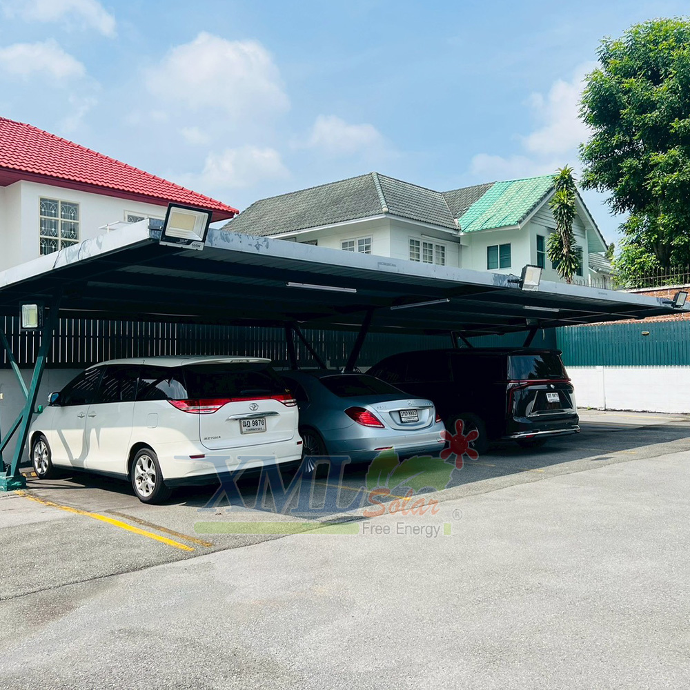 ไฟสปอตไลท์โซล่าเซลล์ 500 Watt กล่องสีน้ำตาล (เปิดได้ 3 แสง)