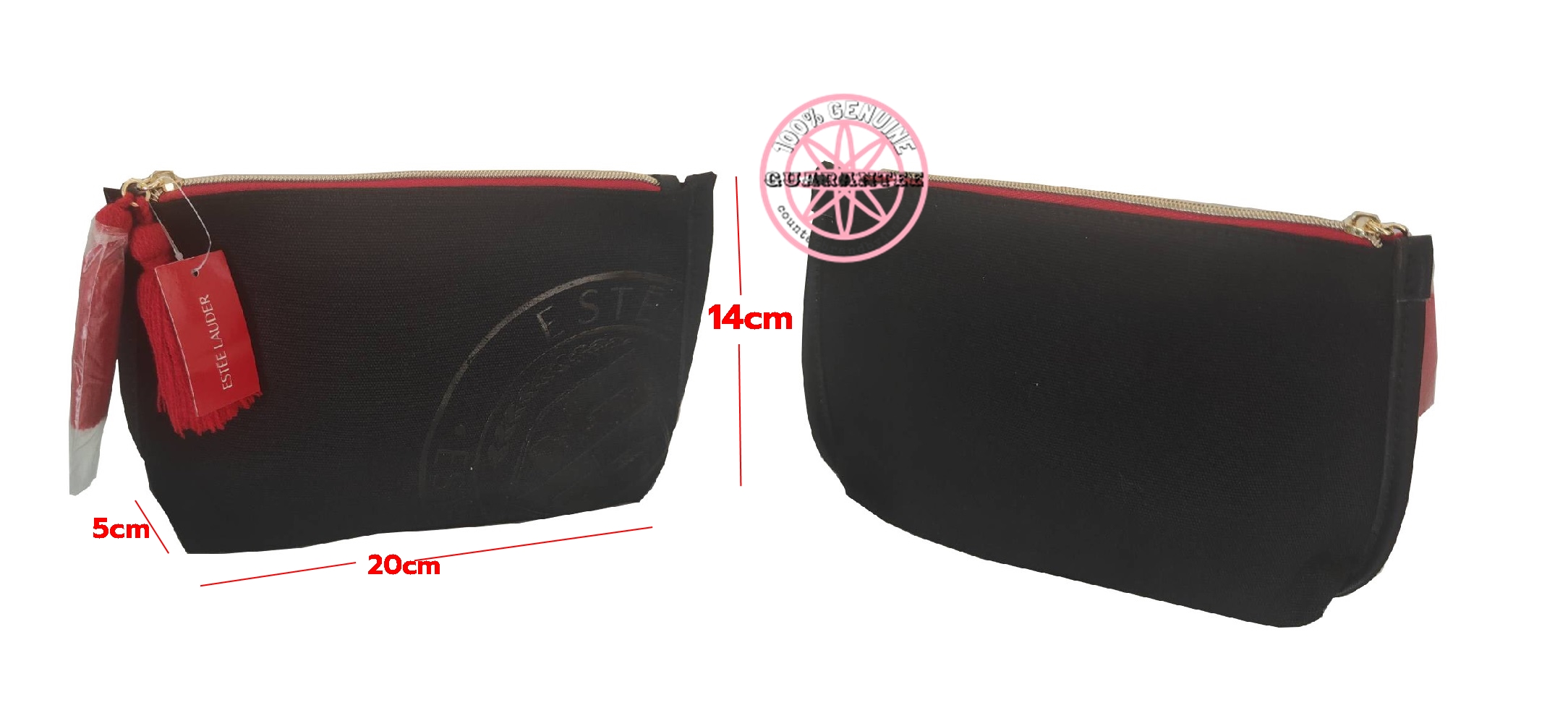 กระเป๋าใส่เครื่องสำอาง ผ้าสีดำ ESTEE LAUDER Black Cotton Pouch (พร้อมส่ง)