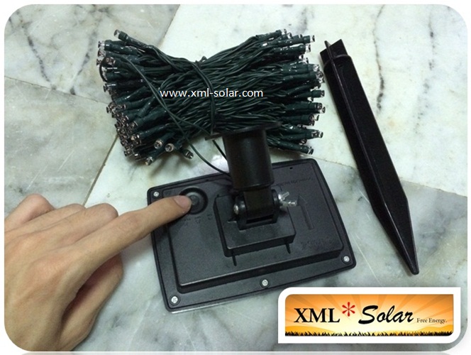 ไฟกระพริบโซล่าเซลล์ 200 LED (2 ฟังก์ชั่น) (เเสง : สีชมพู)