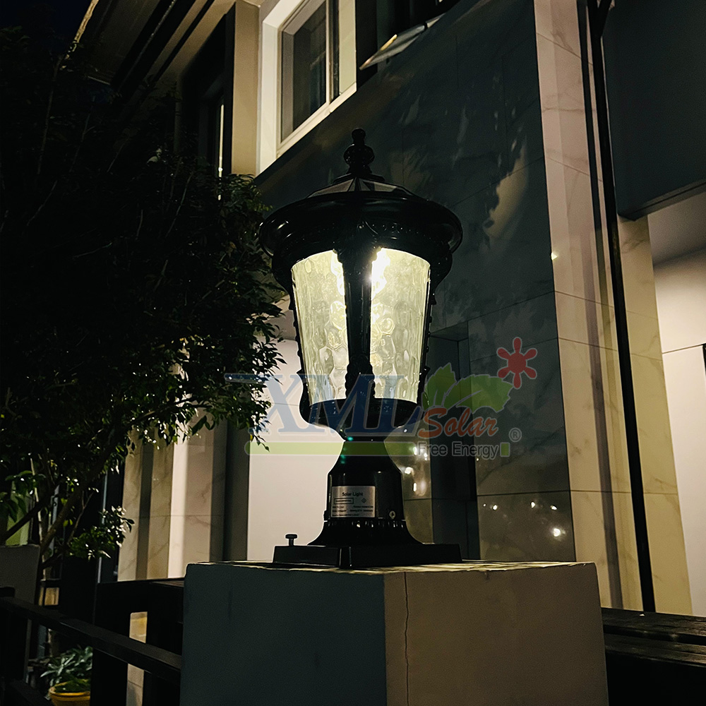 ไฟหัวเสาโซล่าเซลล์ รุ่น TZ-3697 (เเสงขาว + เหลืองวอมไวท์)