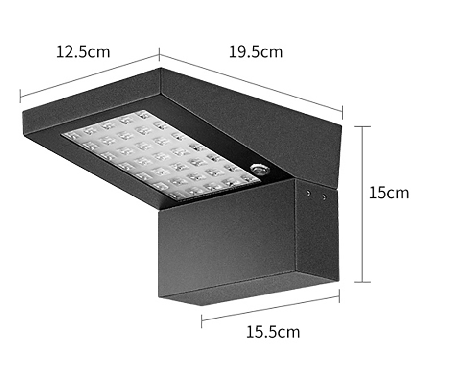 โคมไฟโซล่าเซลล์ ติดผนัง รุ่น TB-3014 (แสง : เหลืองวอมไวท์)