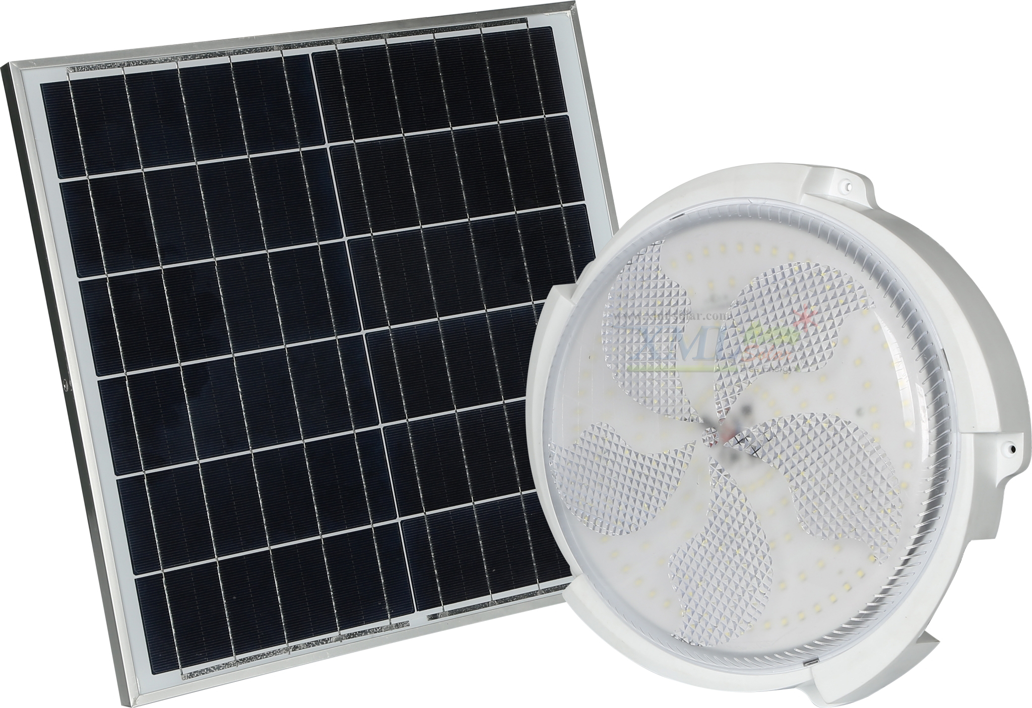 โคมไฟซาลาเปาโซล่าเซลล์ ติดเพดาน-ผนัง รุ่น 200W. (แสงขาว)