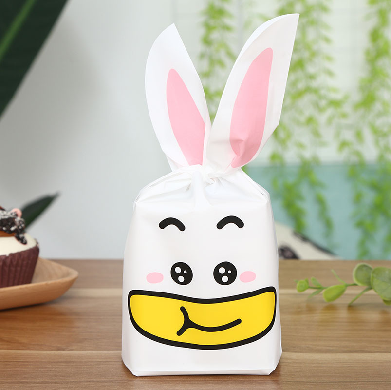 ถุงหูกระต่าย รูปเป็ด 50 ใบ/ห่อ (Size : 13.5*22+6 cm.)