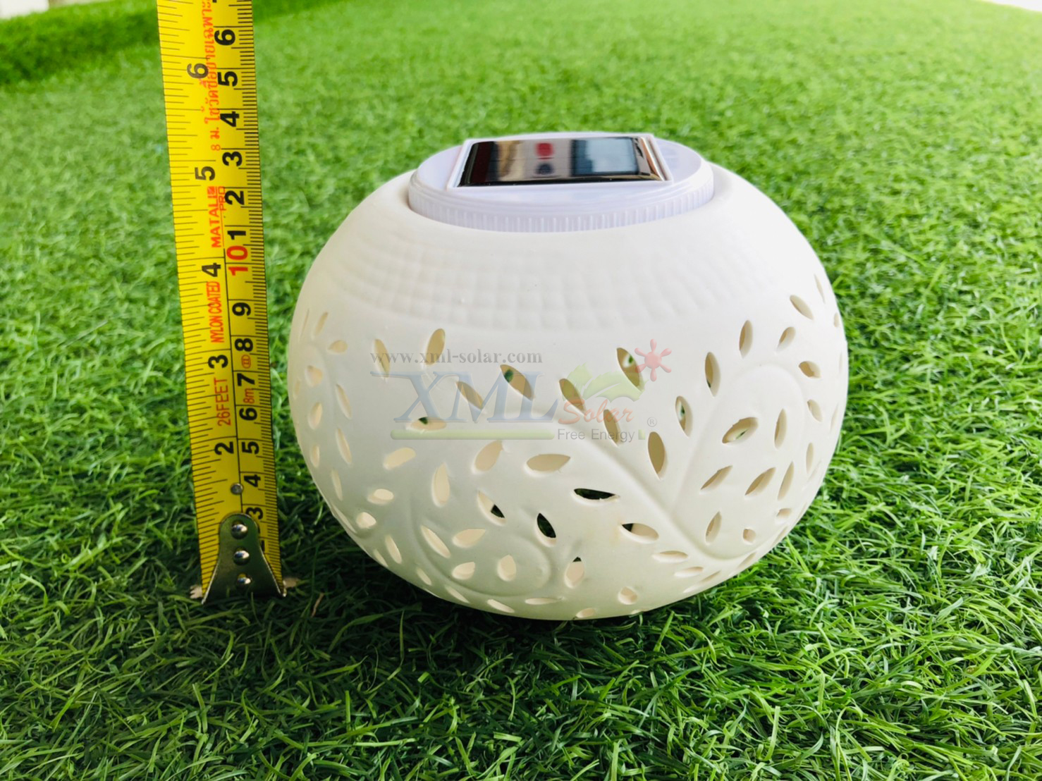 ไฟกระถางโซล่าเซลล์ ตกเเต่งตั้งโต๊ะ (แสง : ขาว , หลากสี)(ไซต์ใหญ่)