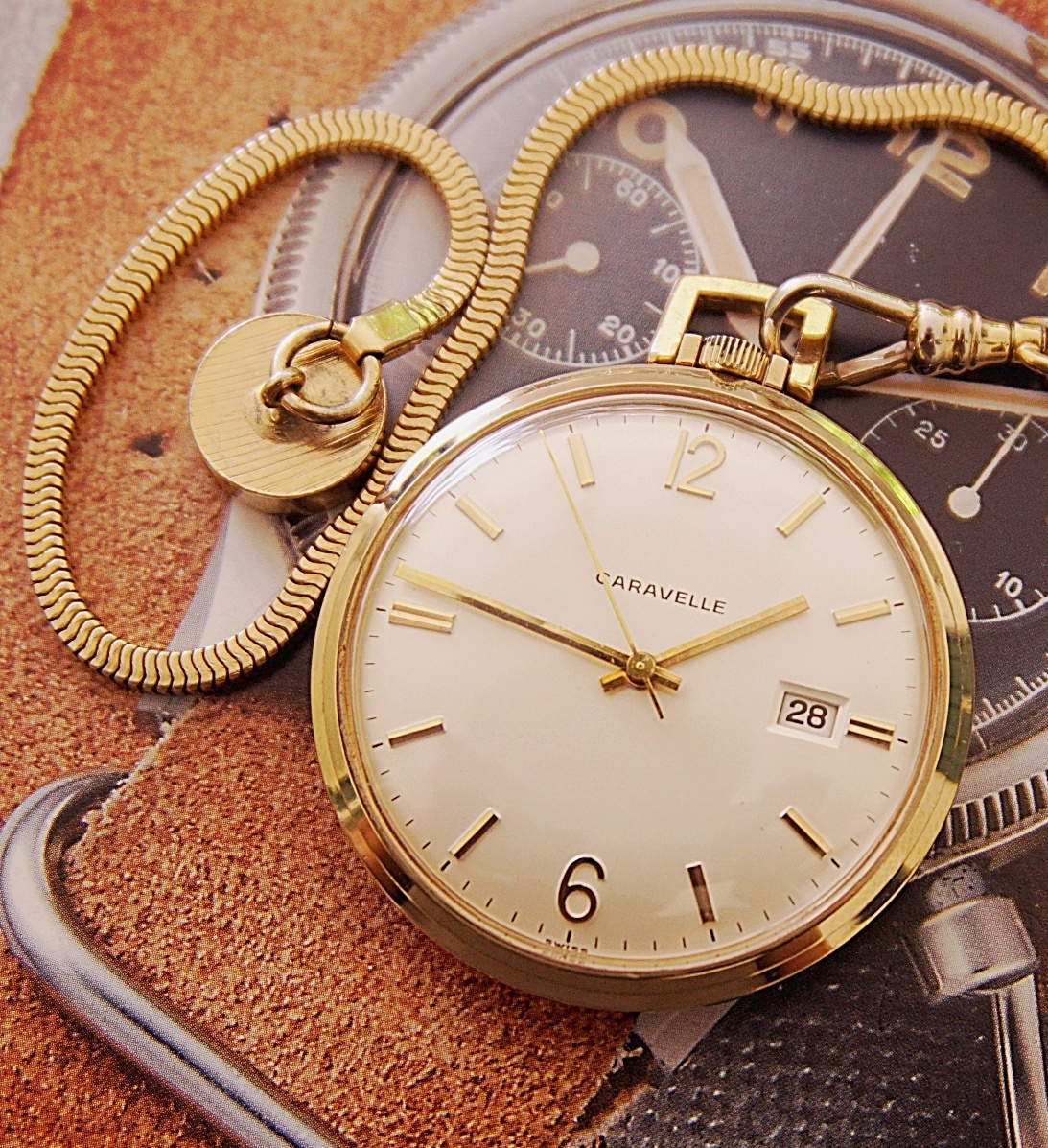 นาฬิกาพก CARAVELLE ไขลาน