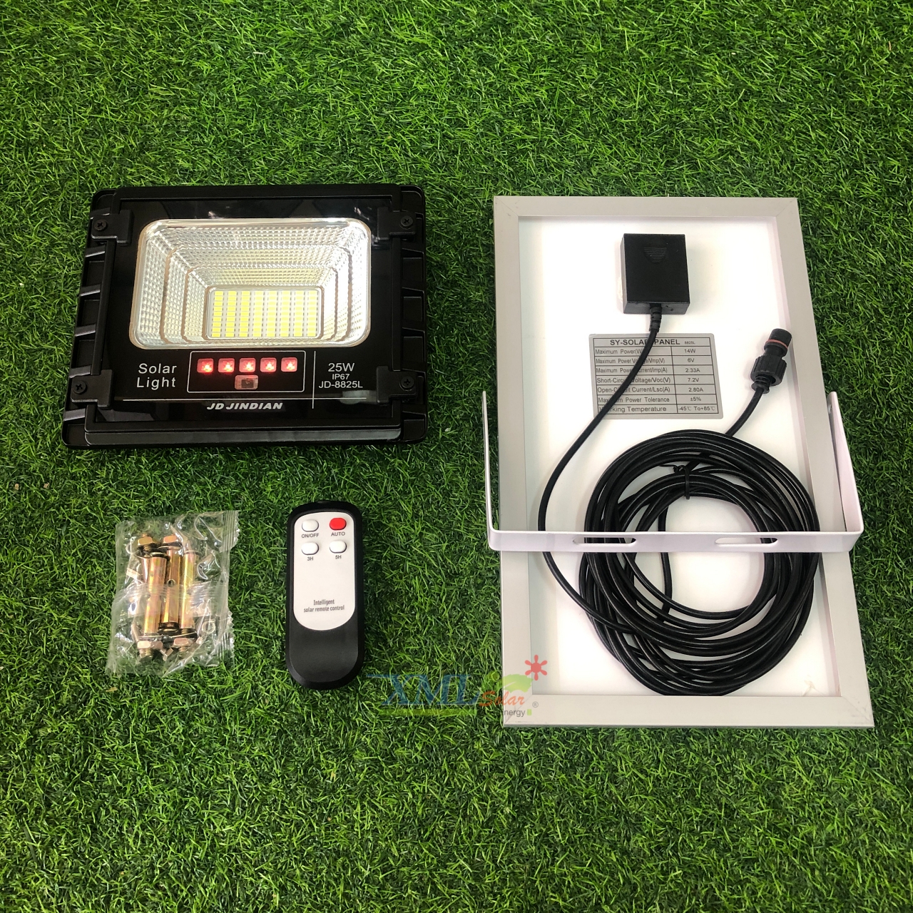 สปอร์ตไลท์โซล่าเซลล์ 25 W. รุ่นใหม่ JD8825L (แสง : ขาว)