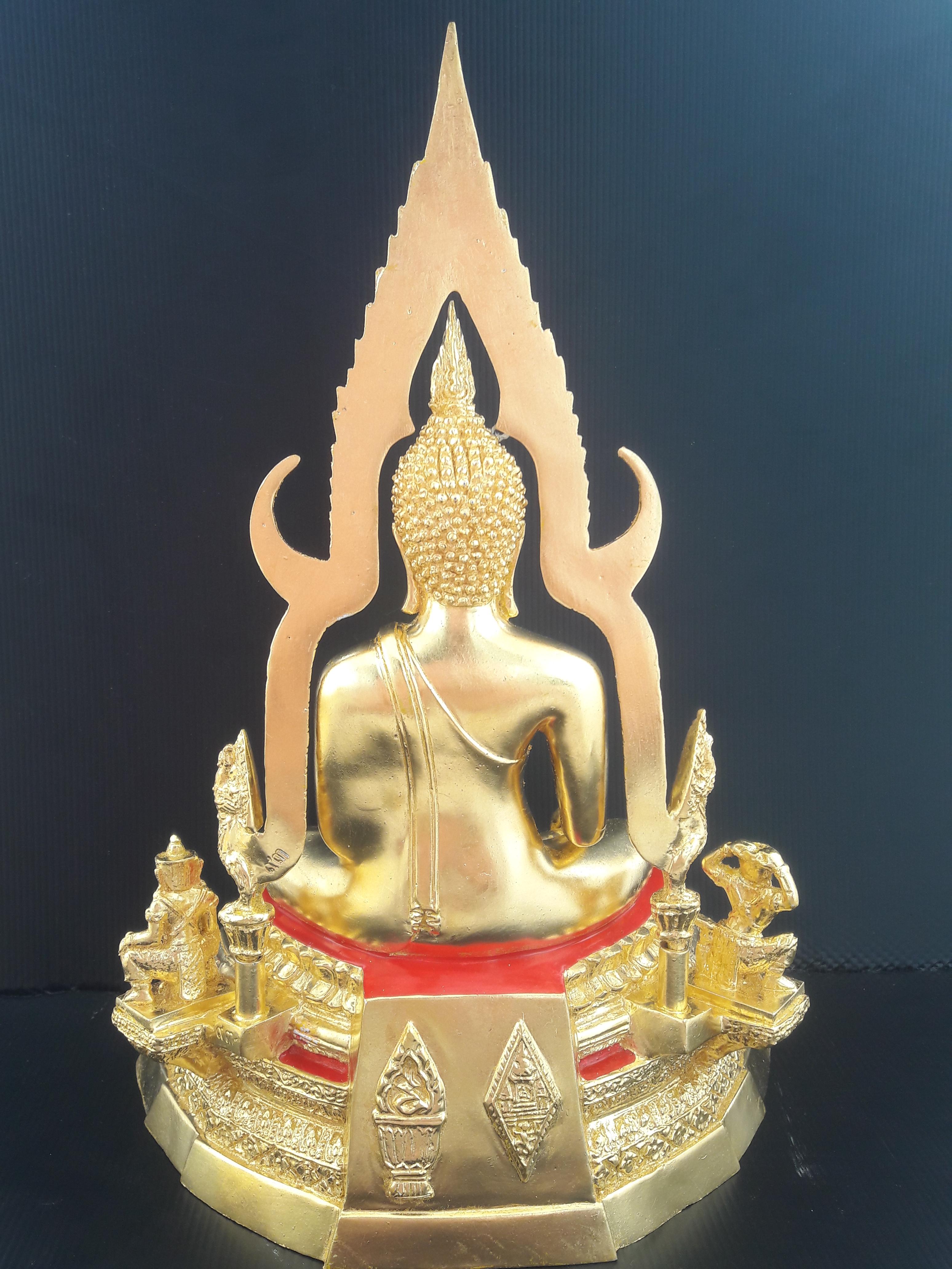 พระพุทธชินราช รุ่น "ภปร" ขนาดหน้าตัก5.9 นิ้ว เนื้อทองเหลือง ลงรักปิดทอง ออกโดยวัดใหญ่ พิษณุโลก รหัส0153