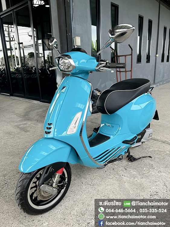 ★ดาวน์8,000★VESPA SPRTNT125 IGETABS ปี 67 สีฟ้าสดใส วิ่งเพียง 9000 กิโล ชุดสีสวยเป๊ะ เครื่องดี ศูนย์ดี ราคา 79,900