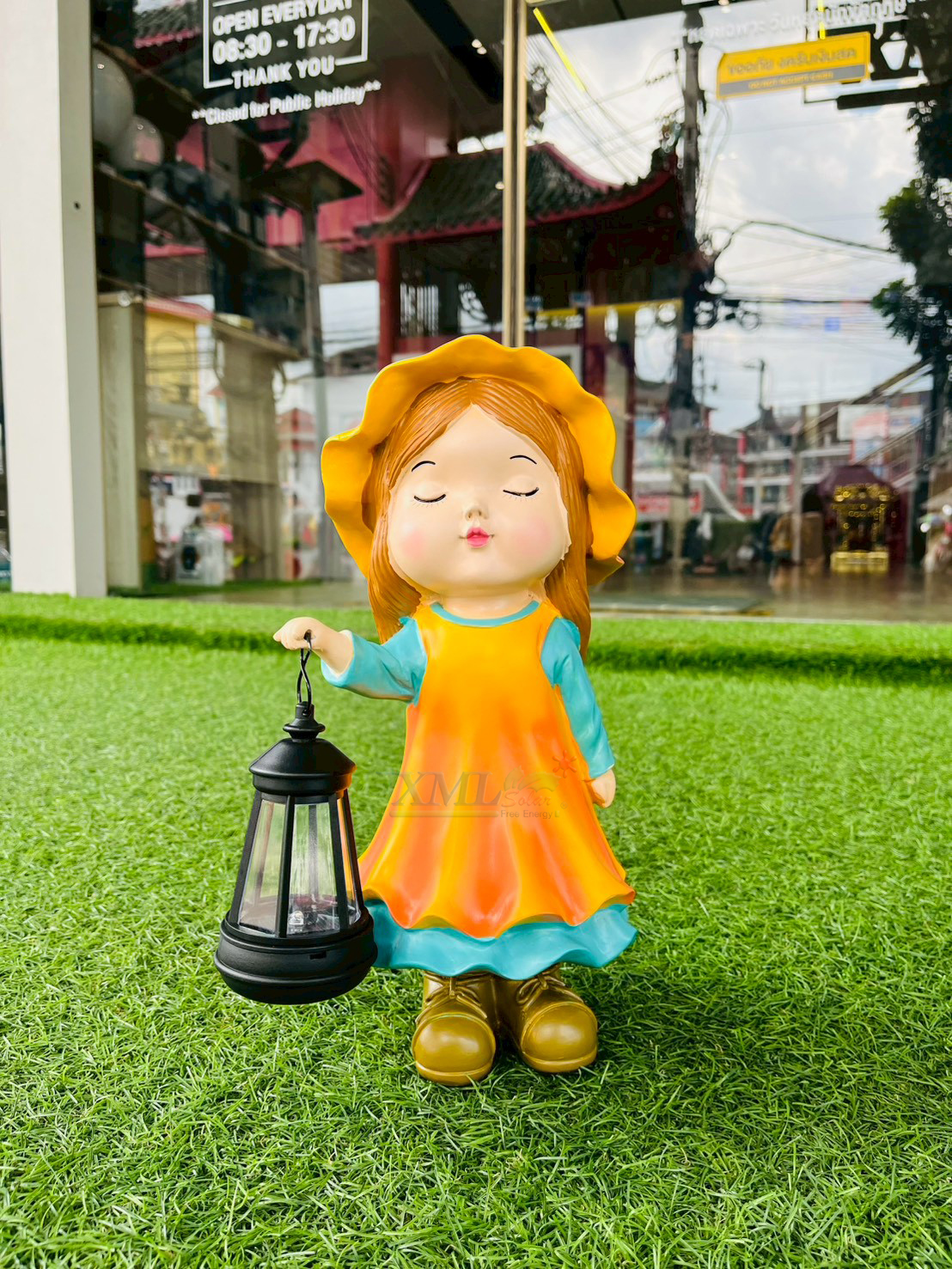 ไฟตุ๊กตาโซล่าเซลล์ ประดับสวน เด็กผู้หญิง 1 LED (แสง : เหลือง)
