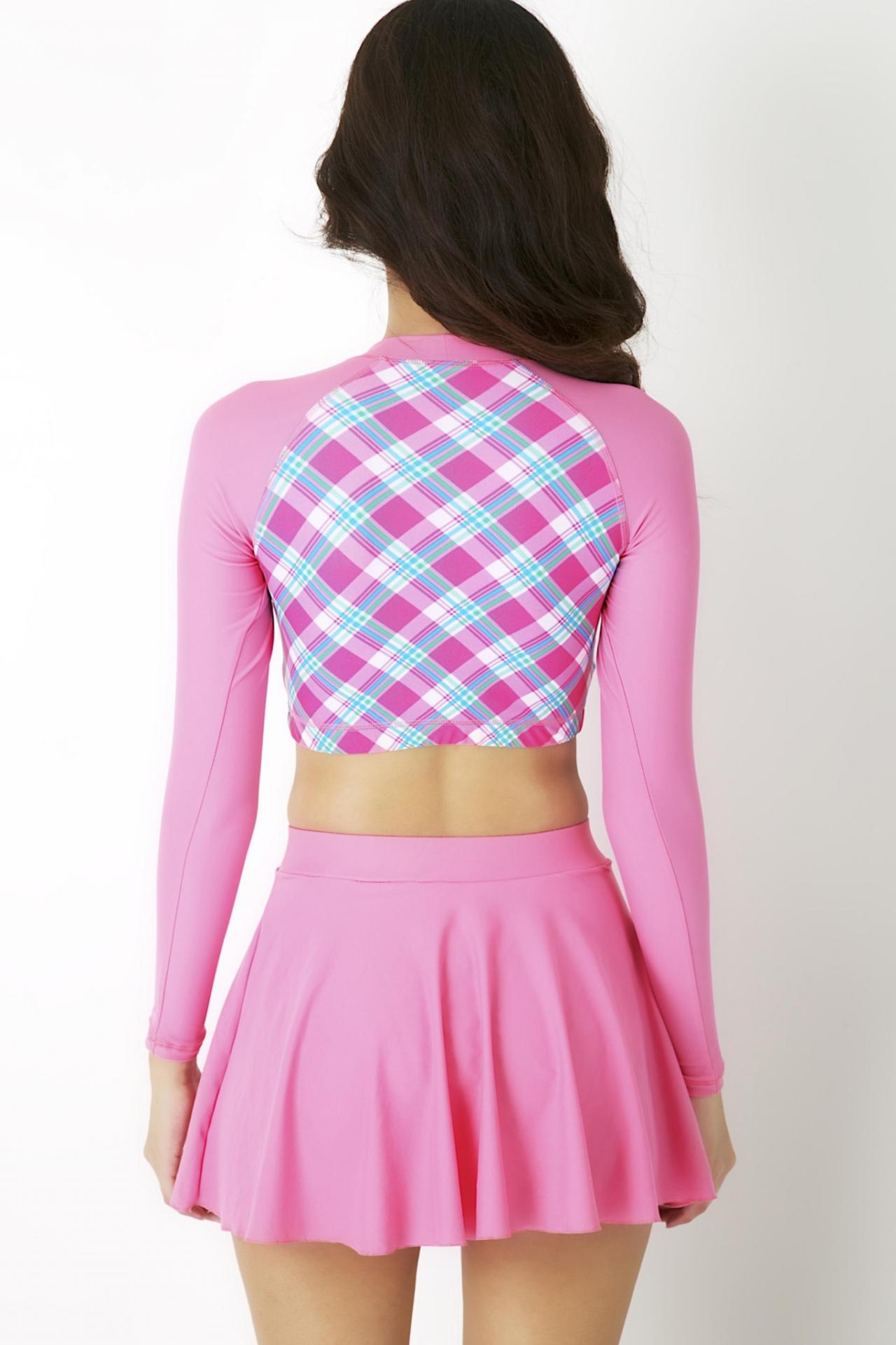 สินค้าใหม่ ชุดว่ายน้ำแขนยาวเอวจั๊มกระโปรง งานสวย ทรงเป๊ะ ใส่แล้วหุ่นดีมีเชฟ ฟรีไซส์ ราคา 590 บาท