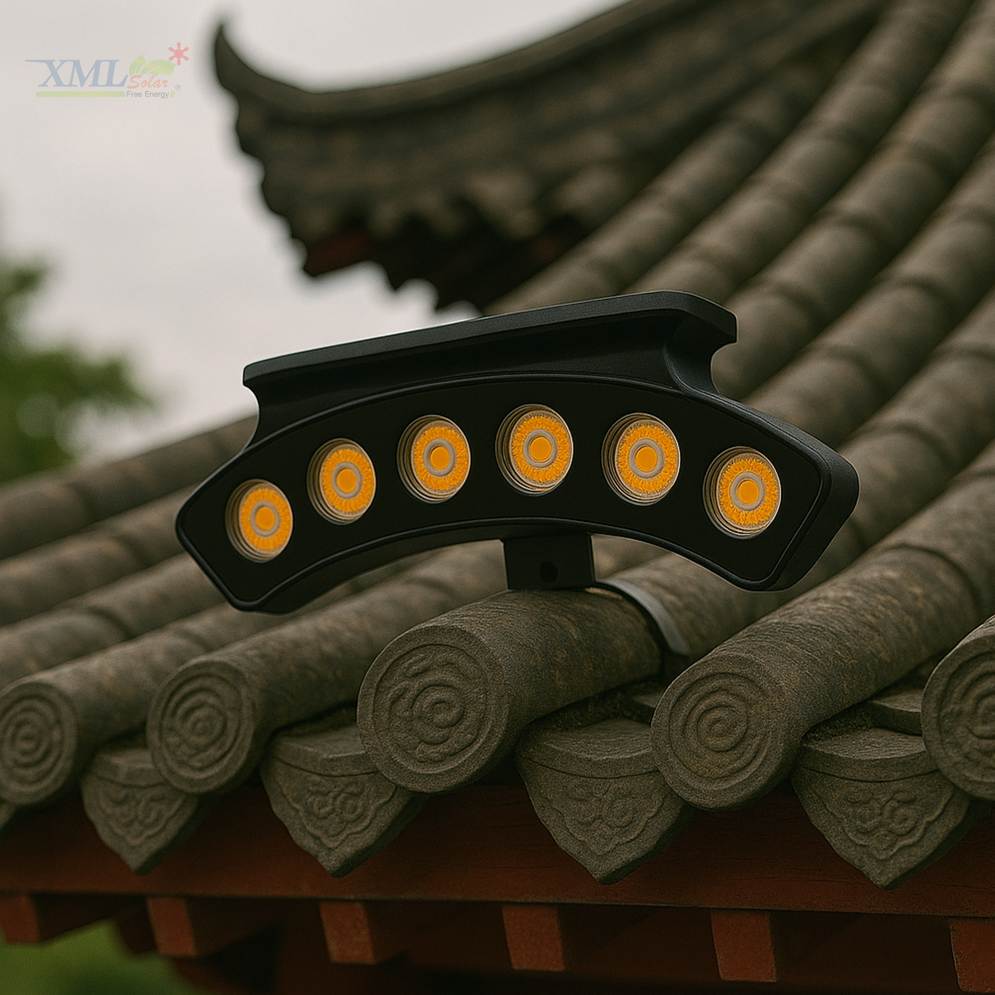 ไฟโซล่าเซลล์ติดหลังคาเก๋งจีน LSXML-218 (แสง : เหลืองวอมไวท์)(1 แถม 1)