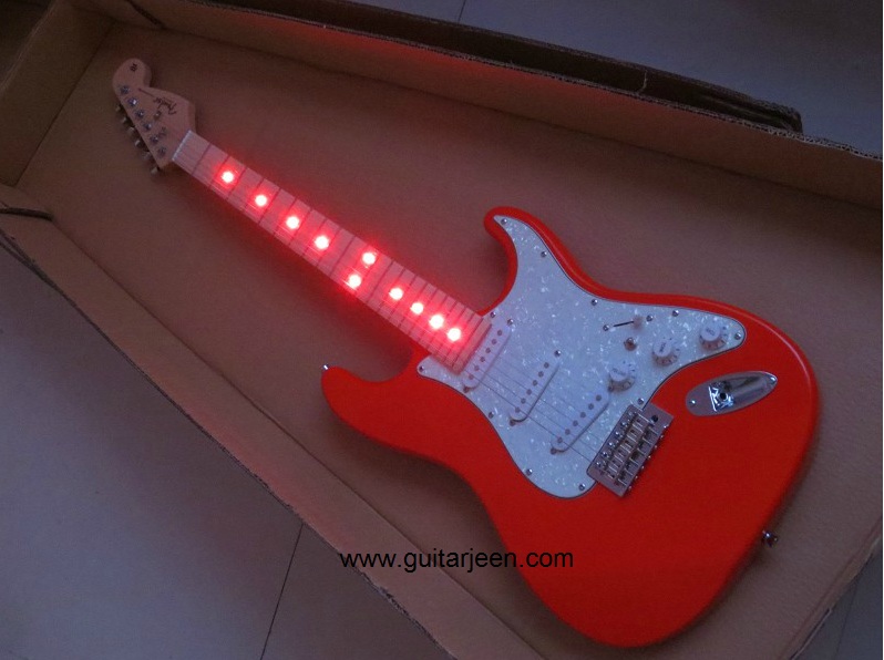 fenderStyle ST fretboard red LED lights