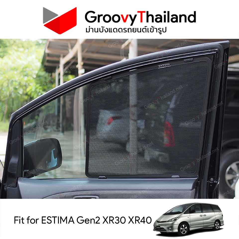 ม่านบังแดด TOYOTA ESTIMA Gen2 XR30, XR40 (6 pcs)