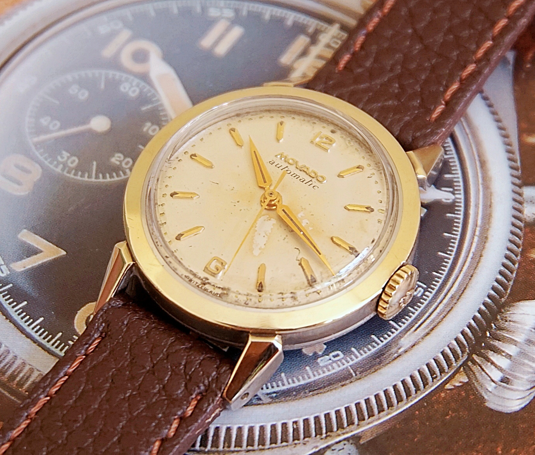 นาฬิกาเก่า MOVADO ออโตเมติกครึ่งรอบ