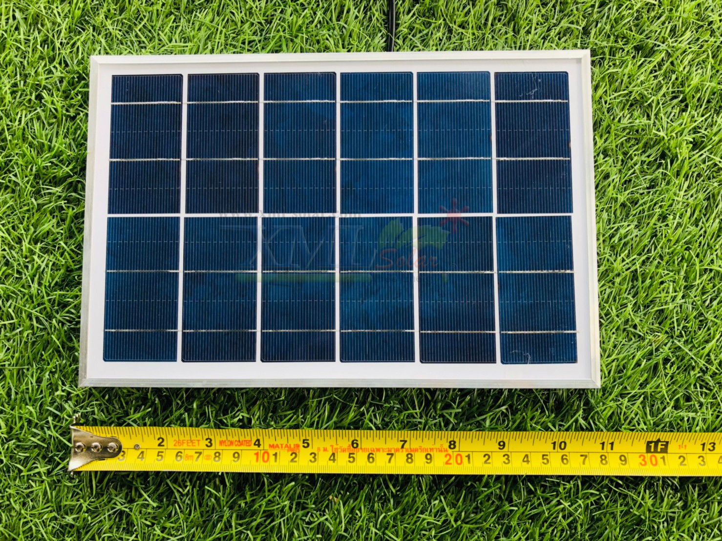 โคมไฟตุ้มโซล่าเซลล์ แบล็คไลท์ 150w. (แสงล่อแมลง)(แสงสีฟ้าน้ำทะเล)