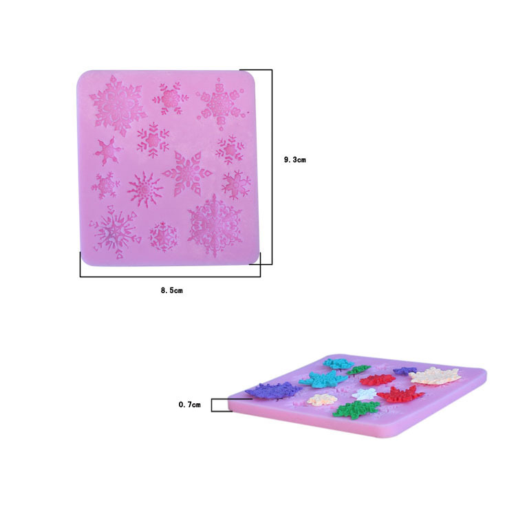 แม่พิมพ์ ซิลิโคน สำหรับทำฟองดองท์ กัมเพส รูปเกล็ดหิมะ