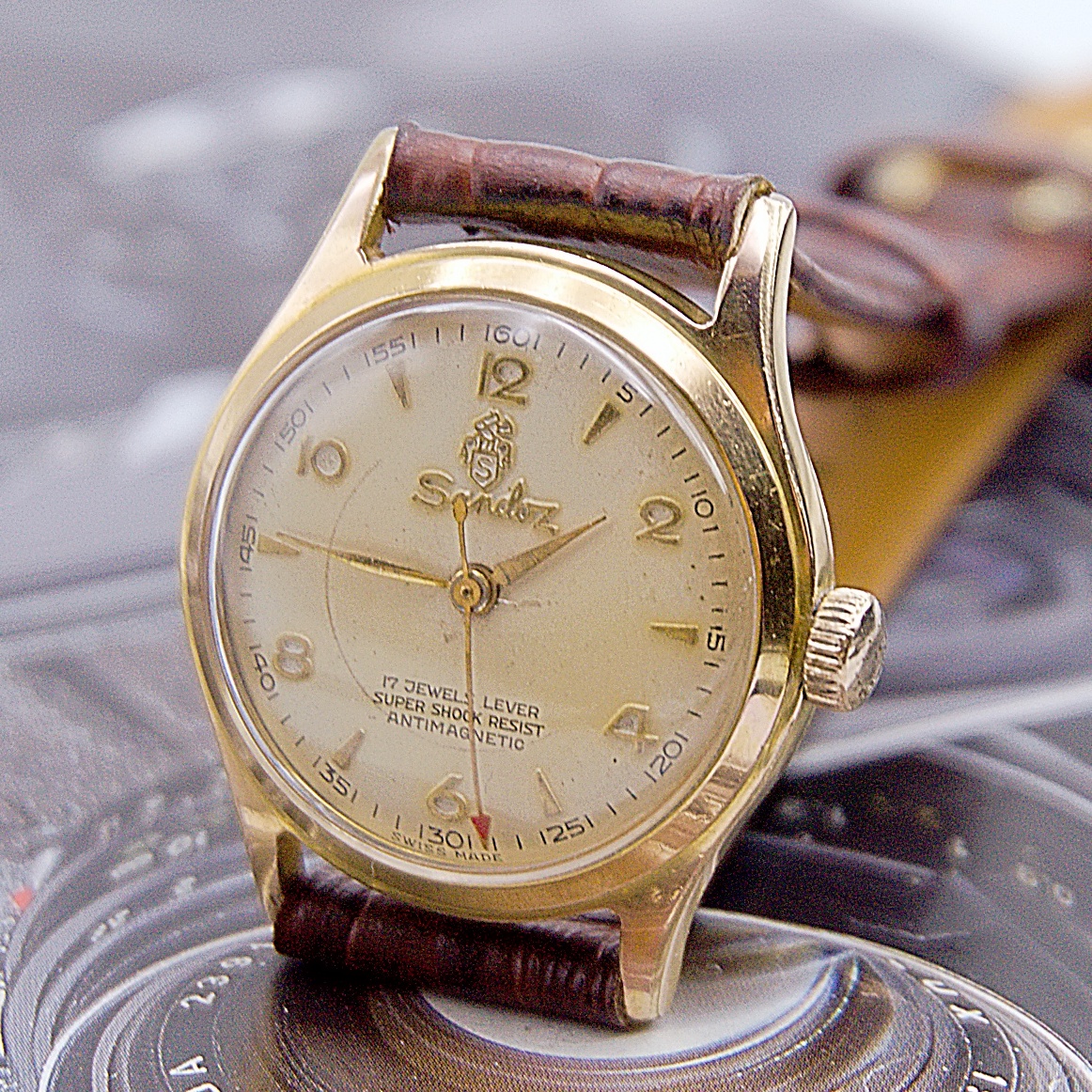 นาฬิกาเก่า SANDOZ ไขลาน