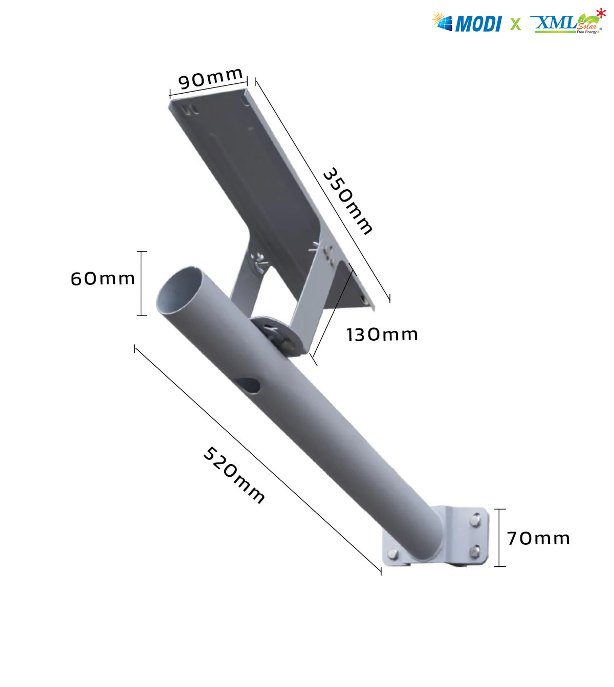 โคมไฟถนนโซล่าเซลล์ 1000W รุ่น MD-SLT30-1000W (แสง : ขาว)