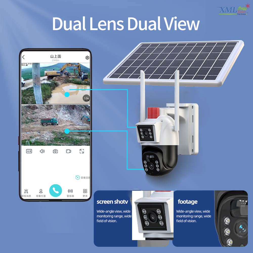 กล้องวงจรปิดโซล่าเซลล์ 4MP EseeCloud (4G) Solar CCTV Camera With 4G รุ่น SCG402P10