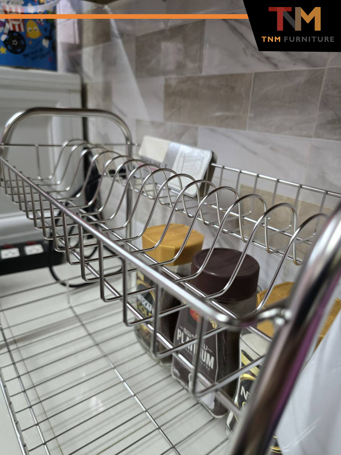 ชั้นแสตนเลส เอนกประสงค์คว่ำจาน 2ชั้น