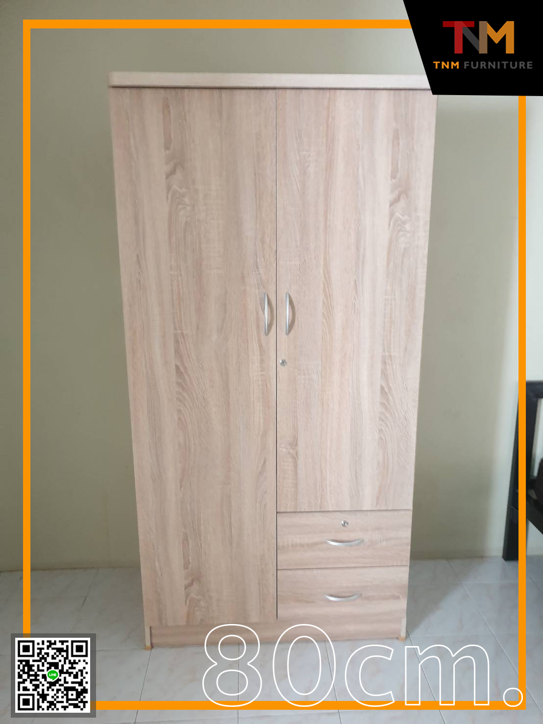 ตู้เสื้อผ้า 2บานเปิด 2ลิ้นชัก STANDARD Series (Wardrobe 2drawer series)