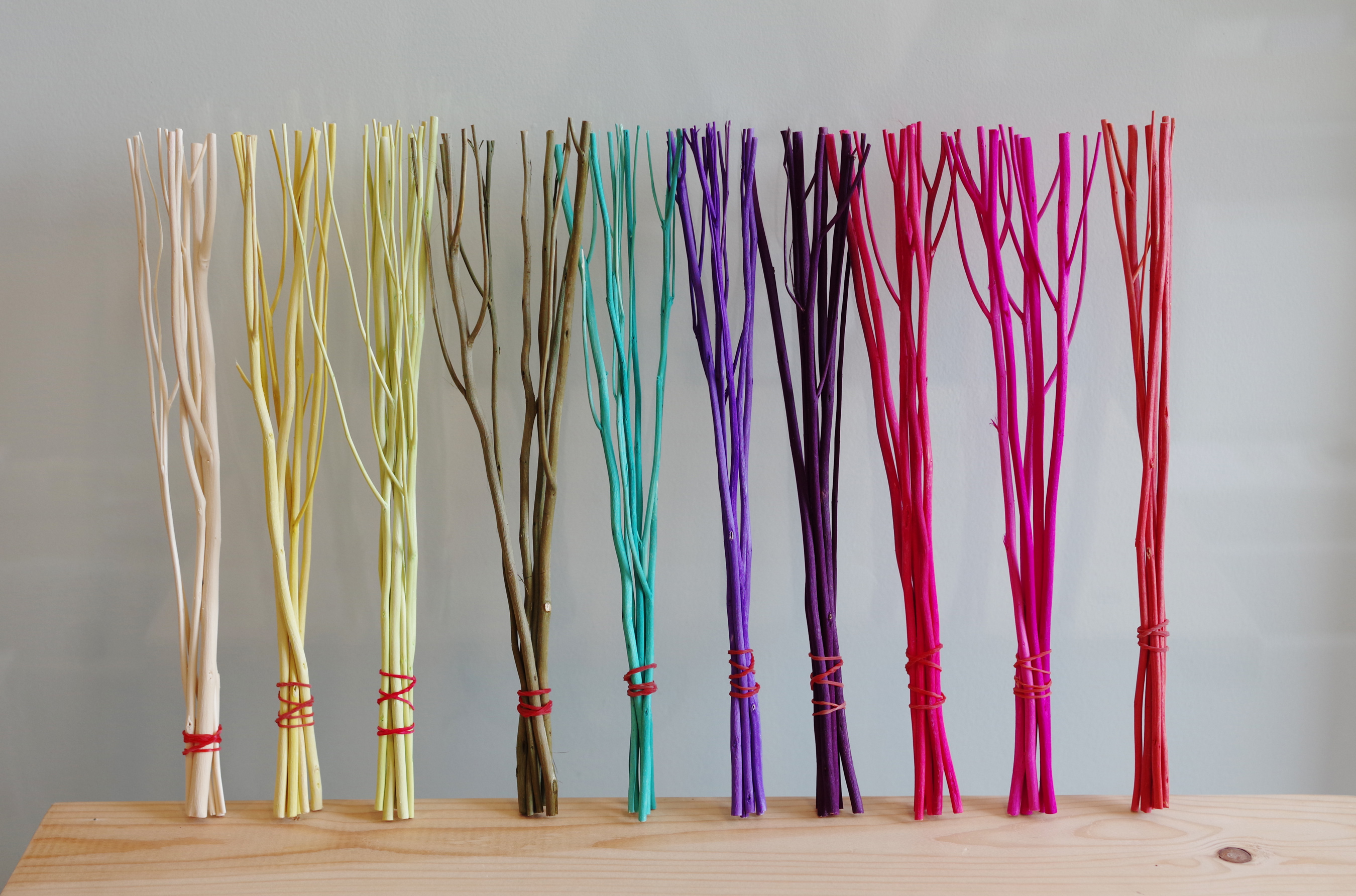 ก้านไม้งาไม่ตัด สีธรรมชาติ/ย้อมสี 100/300/500/1000g