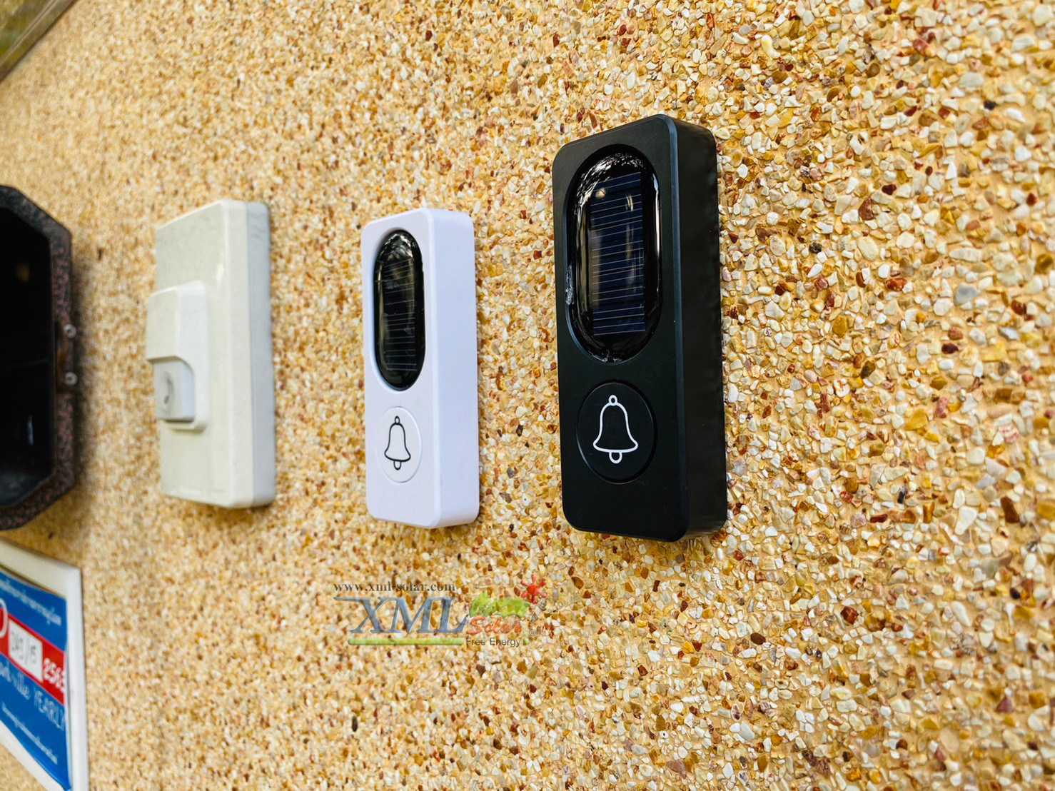 กริ่งโซล่าเซลล์ อเนกประสงค์ สีขาว (Solar Doorbell)