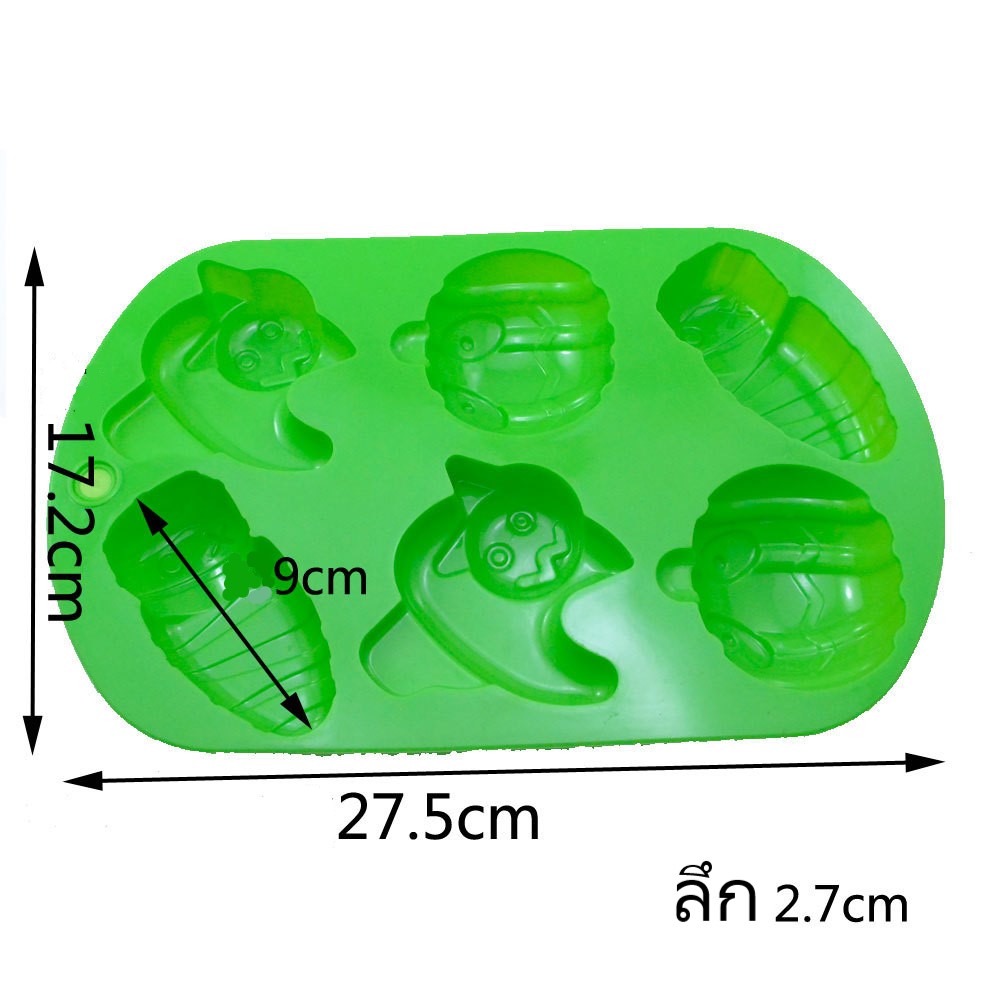 แม่พิมพ์ซิลิโคน พิมพ์สบู่ พิมพ์วุ้น พิมพ์ขนม รูปฮัลโลวีน 6 ช่อง