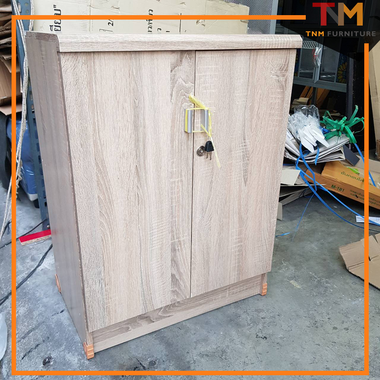 ตู้เอนกประสงค์ 60cm. 2บานเปิด(มีกุญแจล็อก)