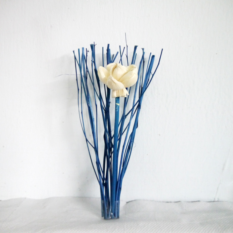 ก้านไม้งาย้อมสี 6.5" + ดอกไม้ดูดน้ำหอม 1 ดอก