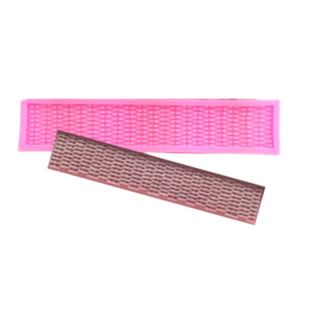 โมล แม่พิมพ์ซิลิโคน แม่พิมพ์สบู่ แม่พิมพ์วุ้น แม่พิมพ์ขนม ซิลิโคนสำหรับทำฟองดองท์ กัมเพส รูปตะกร้าสาน 4*22.5*0.9 cm.