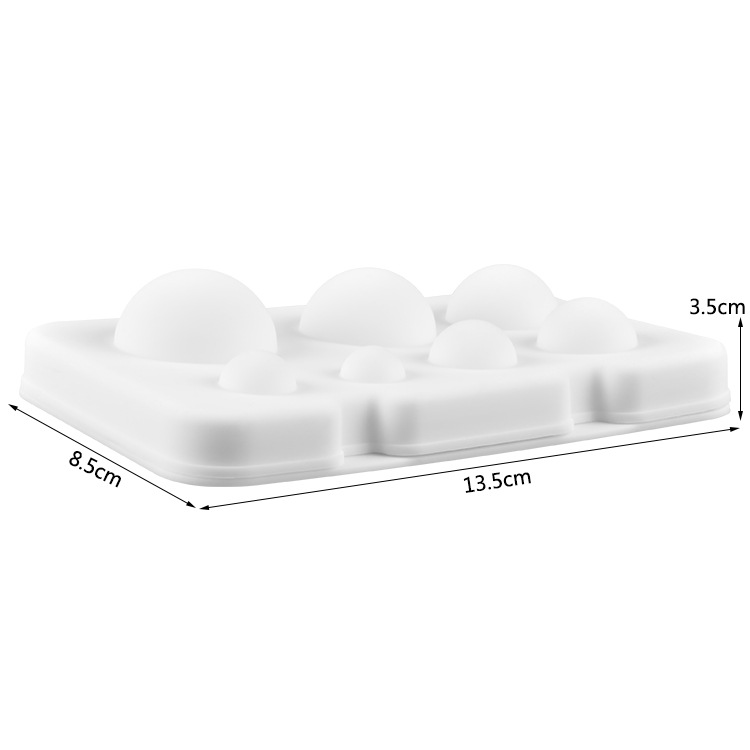 โมล(Mold) แม่พิมพ์ซิลิโคน ทำวุ้น ขนม สบู่ งานdiy วงกลม 7 ช่อง